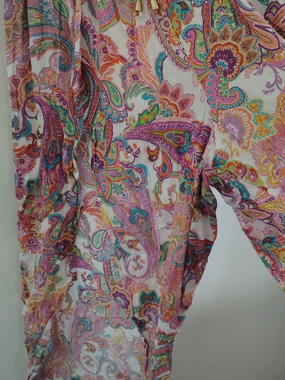 Women’s Paisley Print Lightweight Pants - Pink Multi